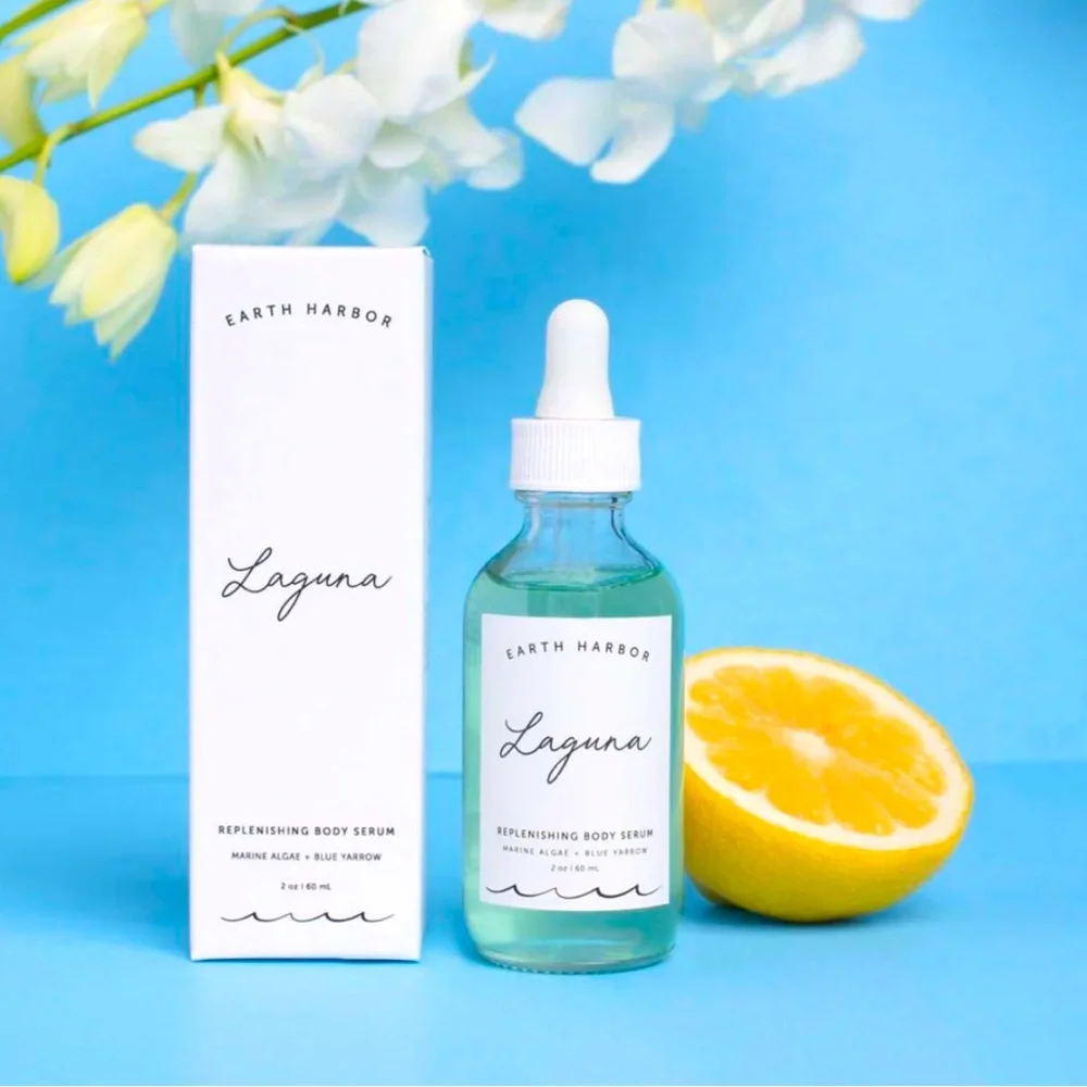 NEW: Earth Harbor LAGUNA Replenishing Body Serum Sea Botanicals & Blue Yarrow!